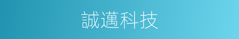 誠邁科技的同義詞