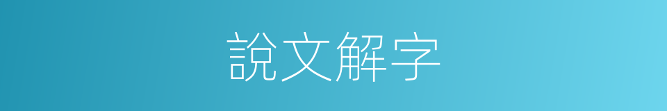說文解字的意思