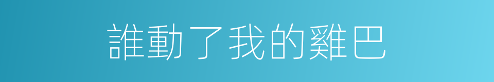 誰動了我的雞巴的同義詞