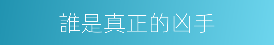誰是真正的凶手的同義詞