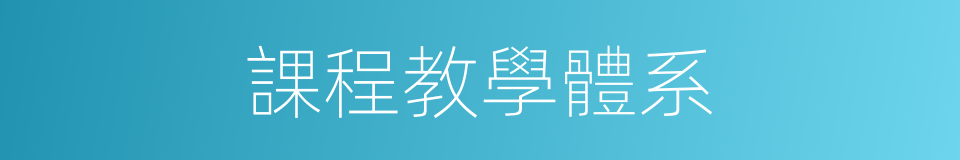 課程教學體系的同義詞