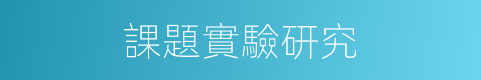 課題實驗研究的同義詞