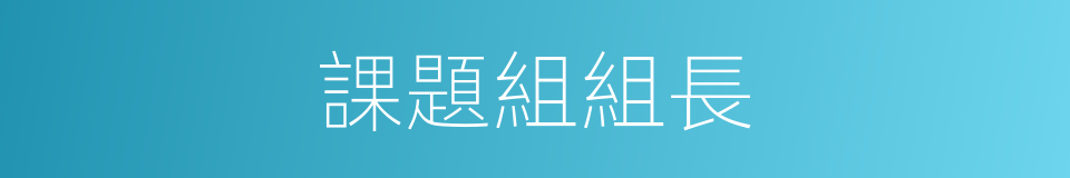 課題組組長的同義詞