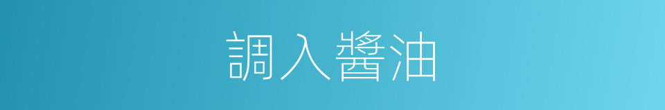 調入醬油的同義詞