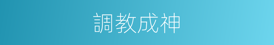 調教成神的同義詞
