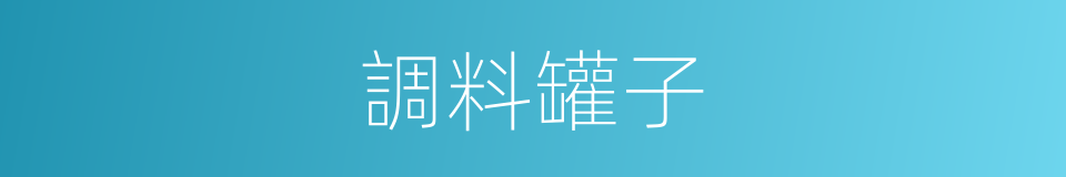 調料罐子的同義詞