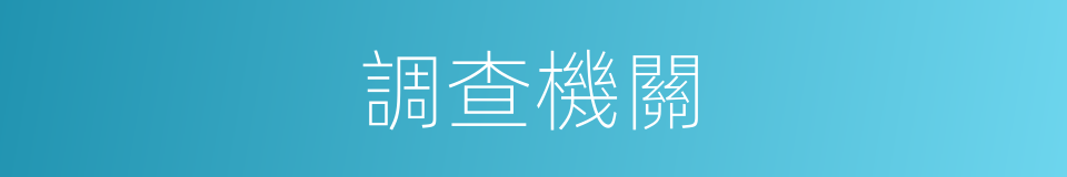 調查機關的同義詞