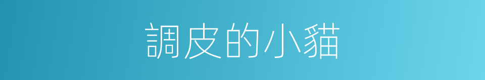 調皮的小貓的同義詞