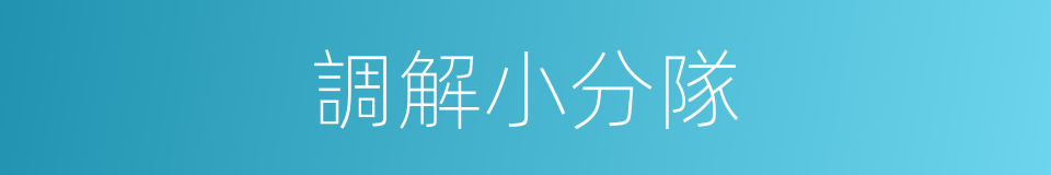 調解小分隊的同義詞
