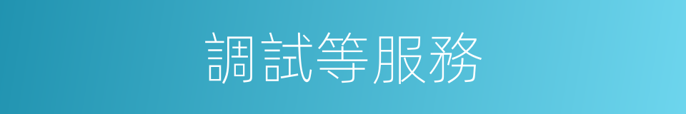 調試等服務的同義詞