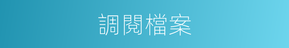 調閱檔案的同義詞