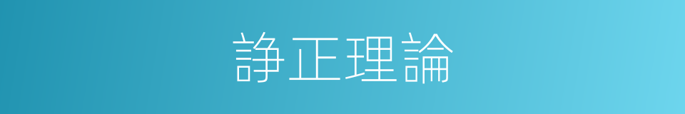 諍正理論的同義詞