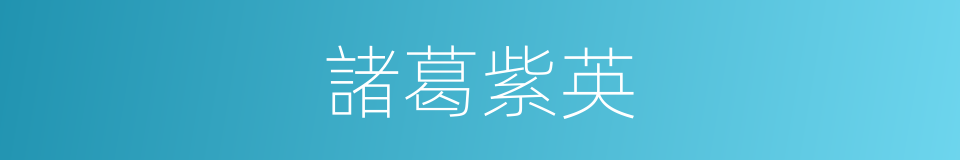 諸葛紫英的同義詞