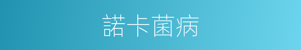 諾卡菌病的同義詞