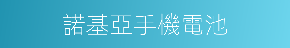 諾基亞手機電池的同義詞