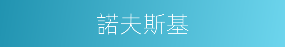 諾夫斯基的同義詞