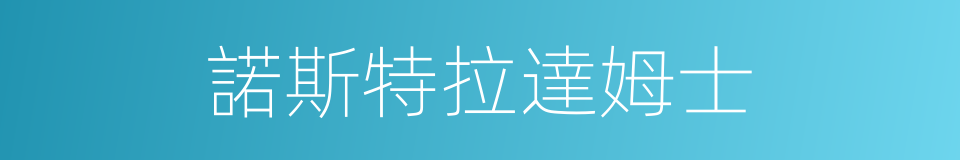 諾斯特拉達姆士的同義詞