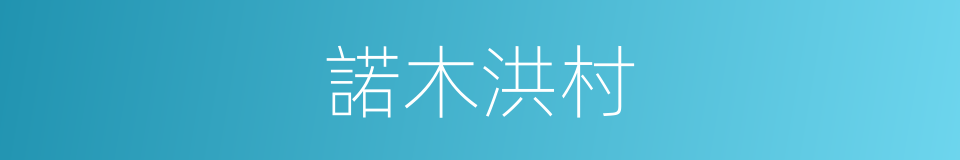 諾木洪村的同義詞