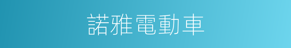 諾雅電動車的同義詞