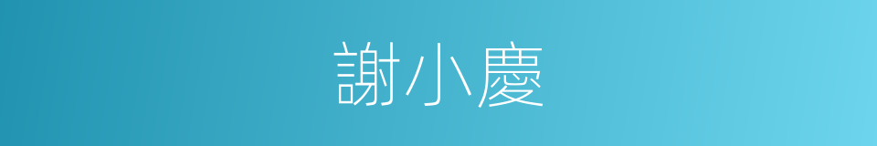 謝小慶的同義詞