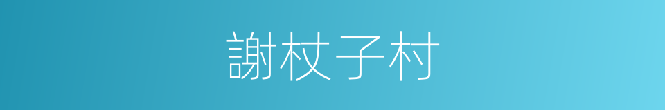 謝杖子村的同義詞
