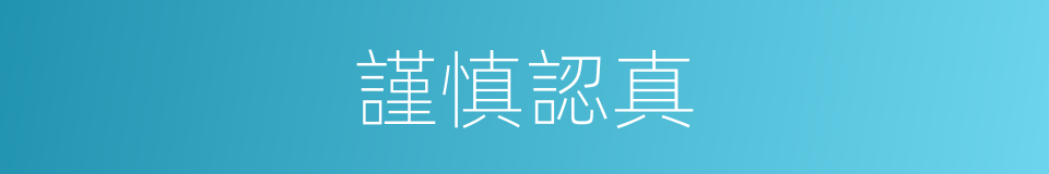 謹慎認真的同義詞