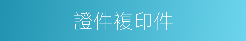證件複印件的同義詞