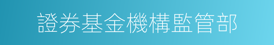 證券基金機構監管部的同義詞