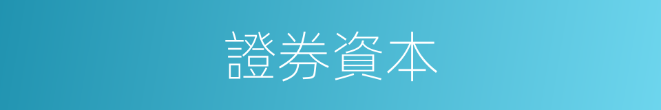 證券資本的同義詞