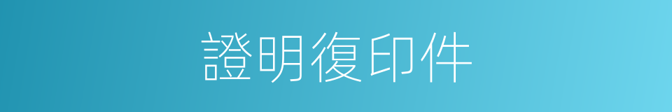 證明復印件的同義詞