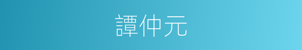 譚仲元的同義詞