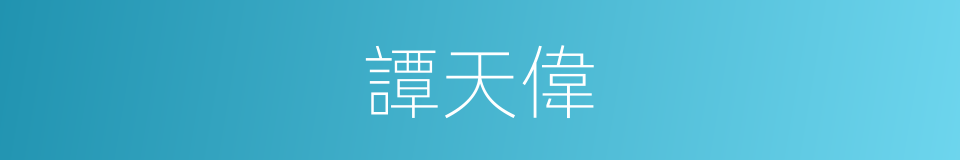 譚天偉的同義詞