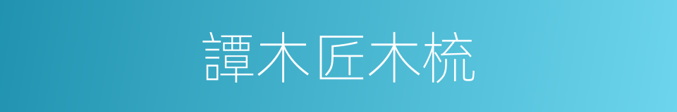 譚木匠木梳的同義詞