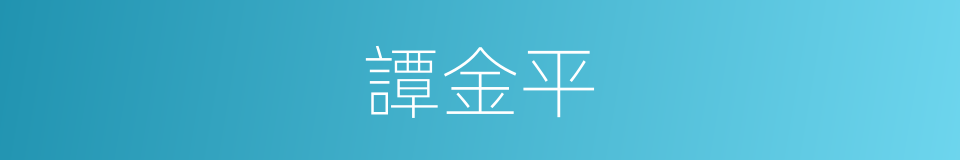 譚金平的同義詞