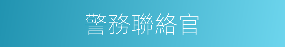 警務聯絡官的同義詞