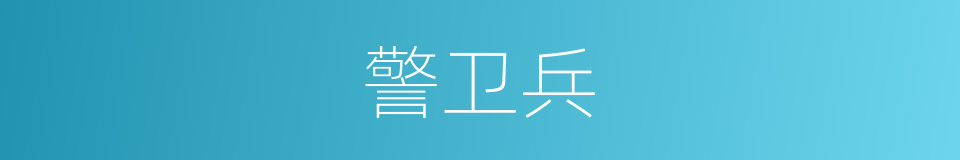 警卫兵的同义词