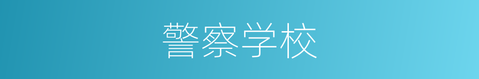 警察学校的同义词
