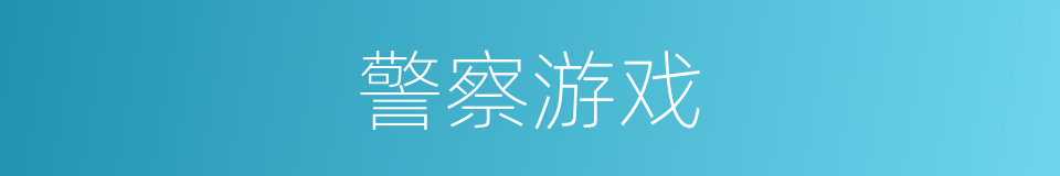 警察游戏的同义词