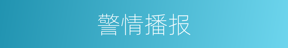 警情播报的同义词