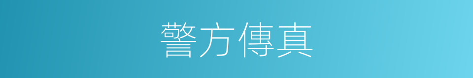 警方傳真的同義詞
