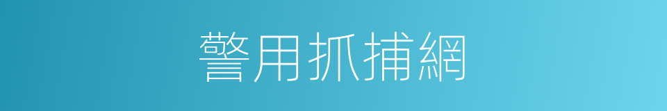 警用抓捕網的同義詞
