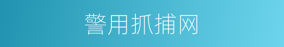警用抓捕网的同义词