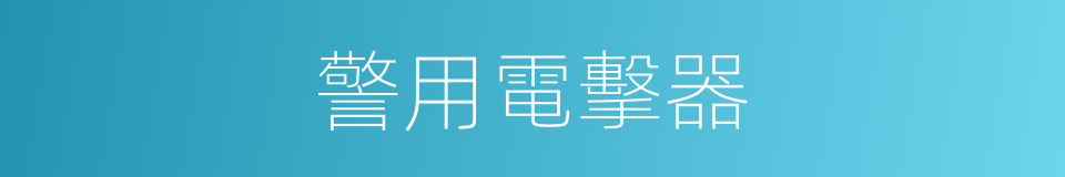 警用電擊器的同義詞