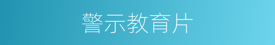 警示教育片的同义词