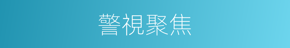 警視聚焦的同義詞