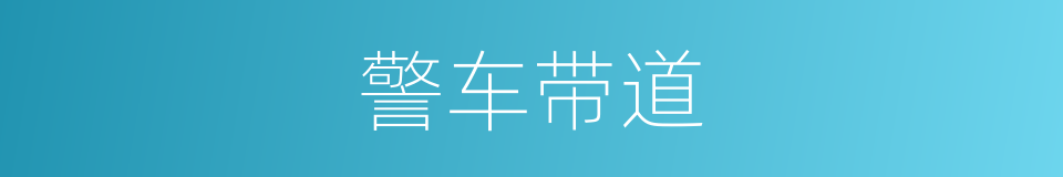 警车带道的同义词