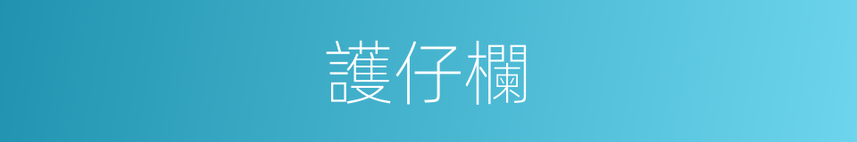 護仔欄的同義詞