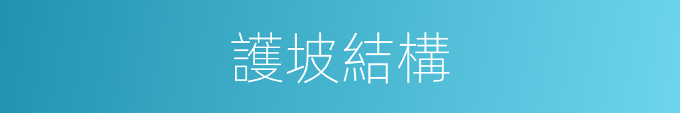 護坡結構的同義詞