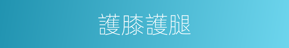 護膝護腿的同義詞