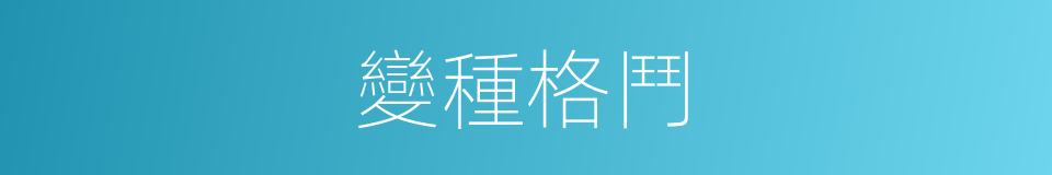 變種格鬥的同義詞
